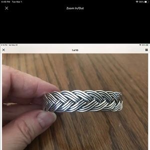 Mexico Sterling Silver Braided Cuff Bracelet